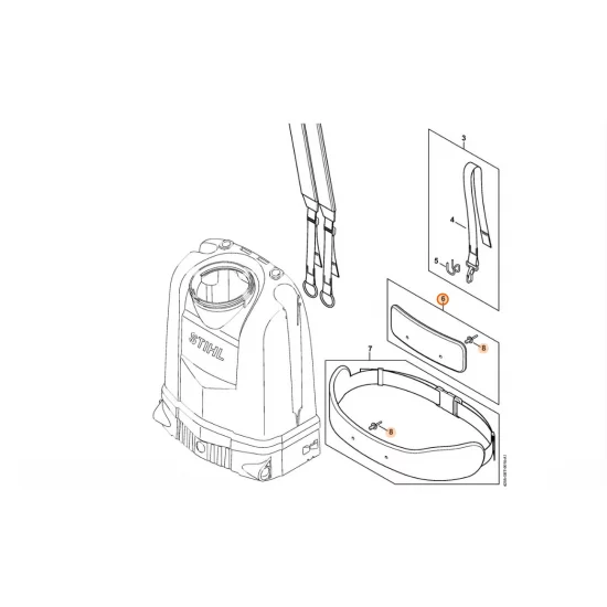 STIHL  Wykładzina barkowa 4255 790 8000